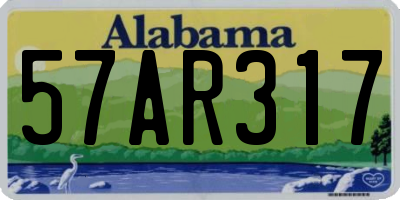 AL license plate 57AR317