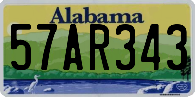 AL license plate 57AR343