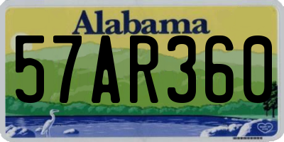 AL license plate 57AR360