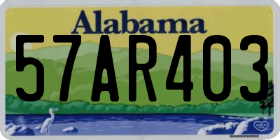 AL license plate 57AR403