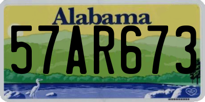 AL license plate 57AR673
