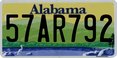 AL license plate 57AR792