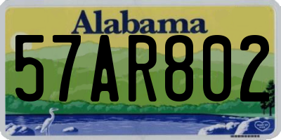 AL license plate 57AR802