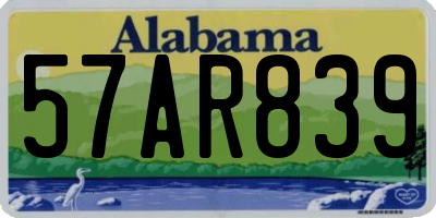 AL license plate 57AR839