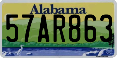 AL license plate 57AR863