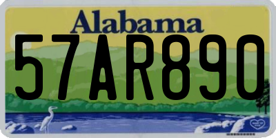 AL license plate 57AR890