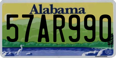 AL license plate 57AR990