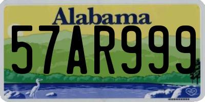 AL license plate 57AR999