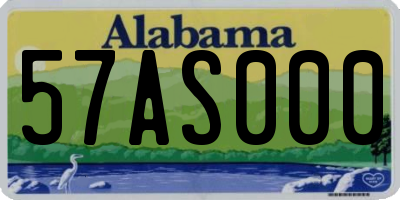 AL license plate 57AS000