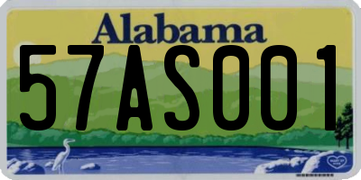 AL license plate 57AS001