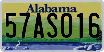 AL license plate 57AS016