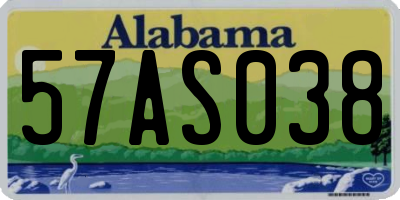 AL license plate 57AS038