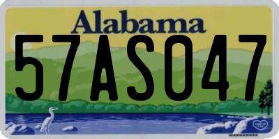 AL license plate 57AS047