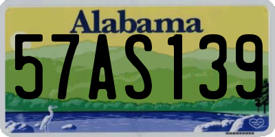 AL license plate 57AS139