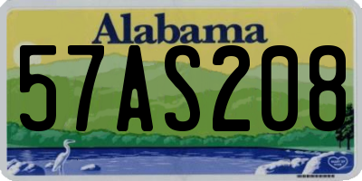 AL license plate 57AS208