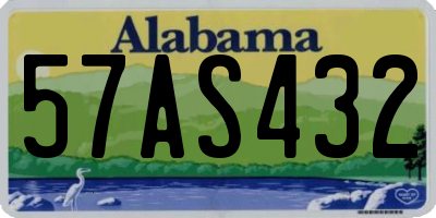 AL license plate 57AS432