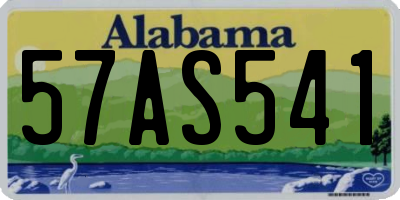 AL license plate 57AS541