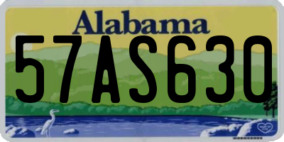 AL license plate 57AS630