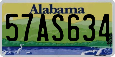 AL license plate 57AS634