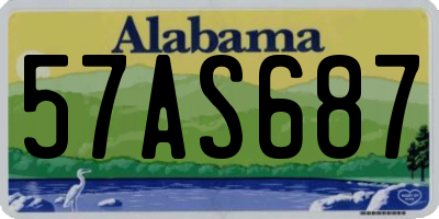 AL license plate 57AS687