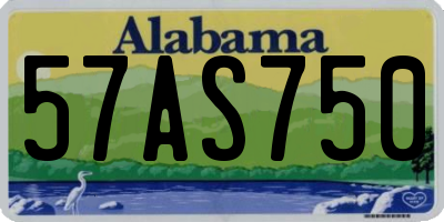 AL license plate 57AS750