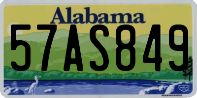 AL license plate 57AS849