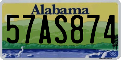 AL license plate 57AS874