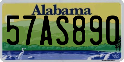 AL license plate 57AS890