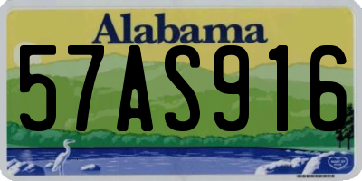 AL license plate 57AS916