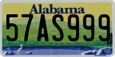 AL license plate 57AS999
