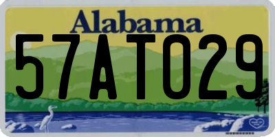 AL license plate 57AT029