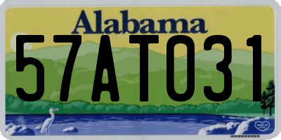 AL license plate 57AT031