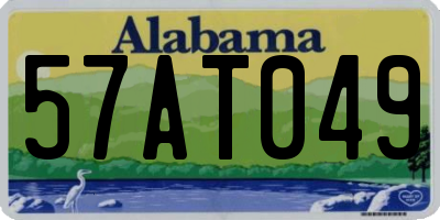 AL license plate 57AT049