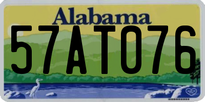 AL license plate 57AT076