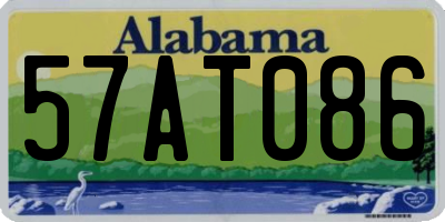 AL license plate 57AT086