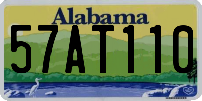 AL license plate 57AT110