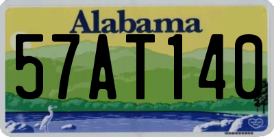 AL license plate 57AT140