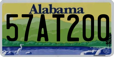 AL license plate 57AT200