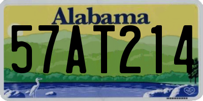 AL license plate 57AT214