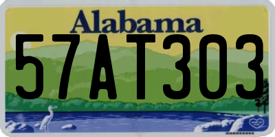 AL license plate 57AT303