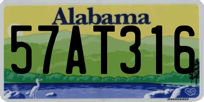 AL license plate 57AT316