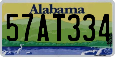 AL license plate 57AT334