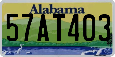 AL license plate 57AT403
