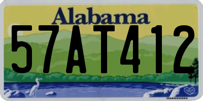 AL license plate 57AT412