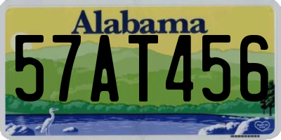 AL license plate 57AT456
