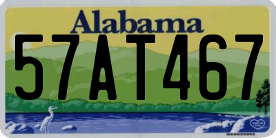 AL license plate 57AT467