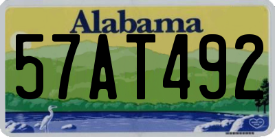AL license plate 57AT492