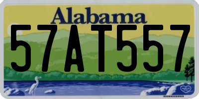 AL license plate 57AT557