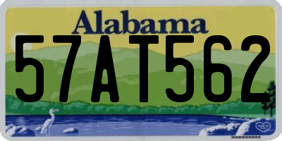 AL license plate 57AT562