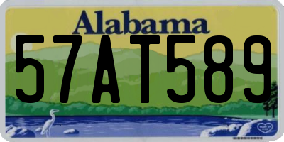 AL license plate 57AT589